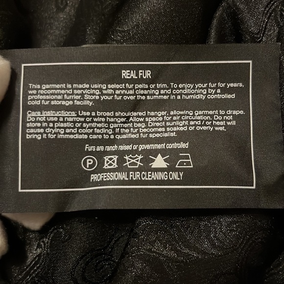 Gorski Fur Jacket Rex Rabbit Black *real fur* notch collar XS - Picture 13 of 16